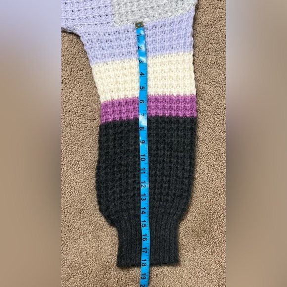 Universal Thread Waffle Knit Sweater - multicolor stripes, L - Picture 6 of 7